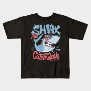 shark tshirt surf  print design Kids T-Shirt